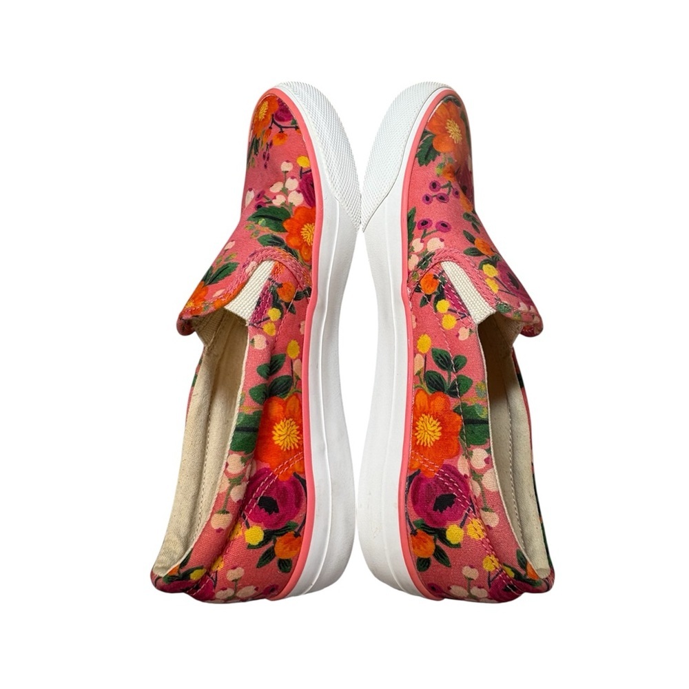 Keds X Rifle Paper Co. Anchor Slip On Vintage Blossom Pink Sneaker Women Size 9 - Picture 9 of 11